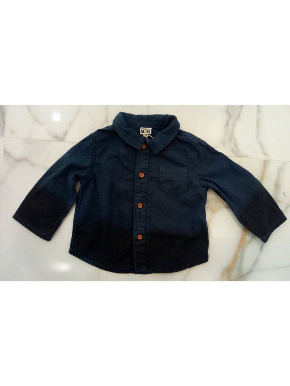 Bonton navy baby boy tie dye shirt size 18 months